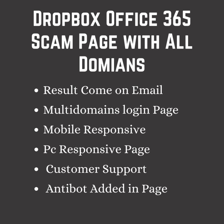 Dropbox Office365 Scam Page with All Domains – 2021