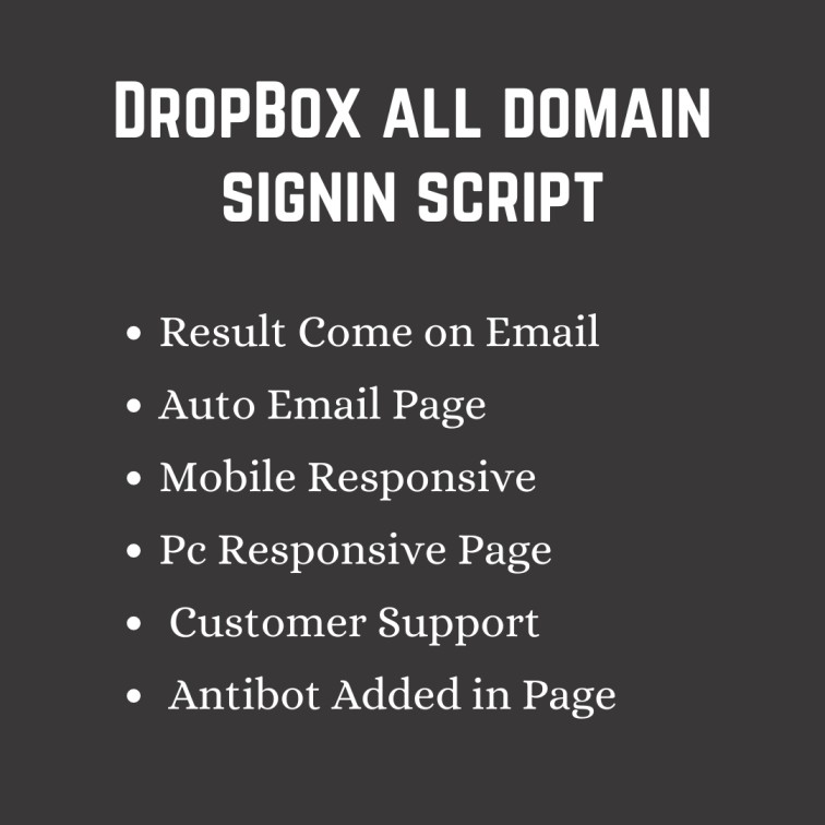 DropBox All Domains Sign-In Page Script